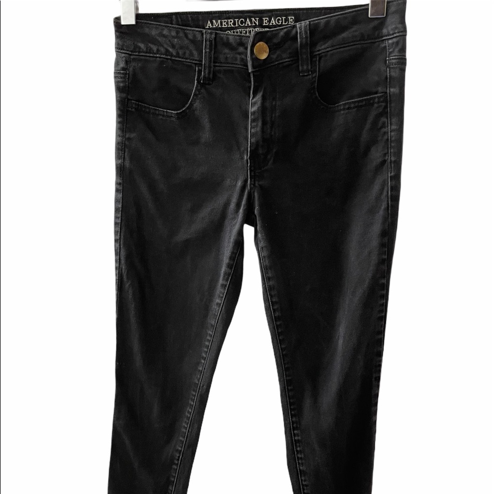 American Eagle black washout jegging jeans size 8